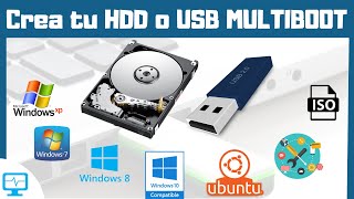 TODO en 1 SOLO Disco/USB 🗃 | XP, W7, W8, W10, Linux y Mas | TIENES QUE TENERLO❗️