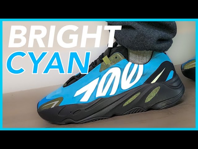 YEEZY 700 MNVN Bright Cyan Review + On Foot - YouTube