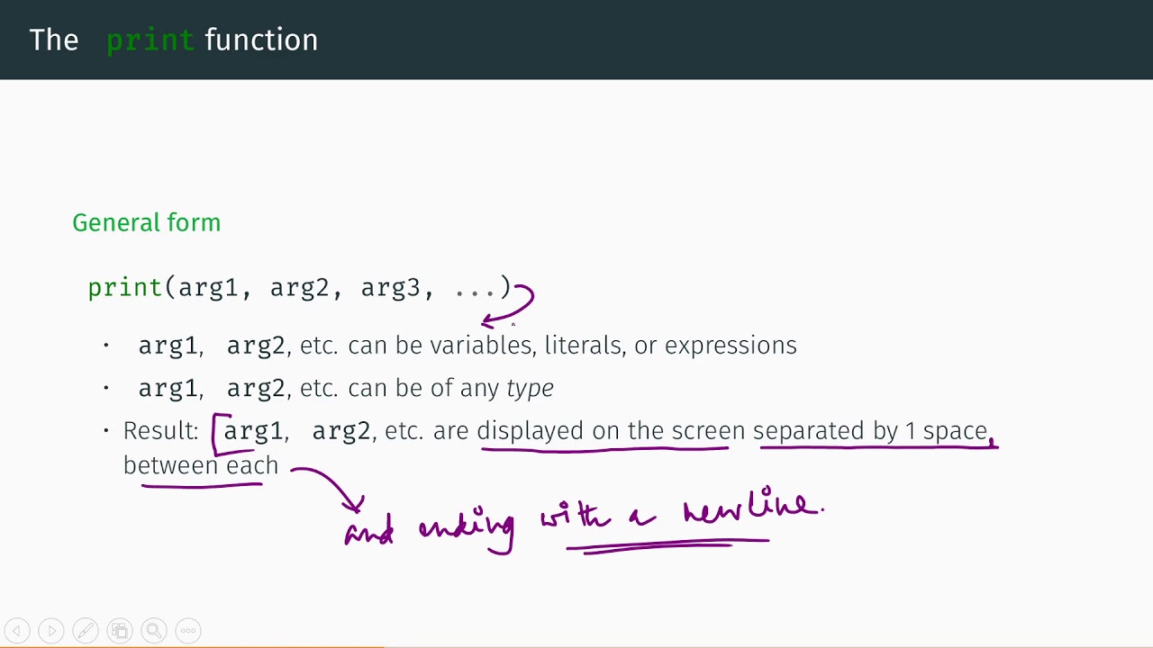 Print Function Image L3.02-the print function in action - YouTube