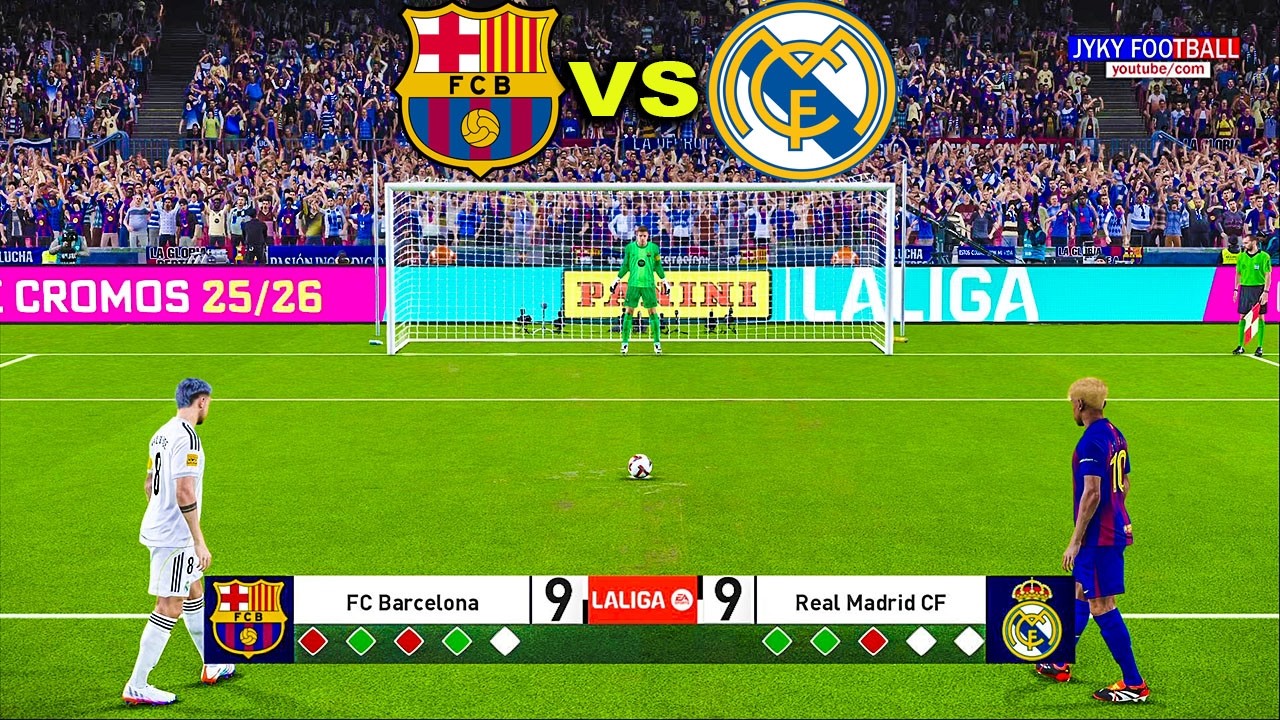 БАРСЕЛОНА vs РЕАЛ МАДРИД 2026 ЭЛЬ КЛАСИКО | Полная серия пенальти | Электронный футбол PES