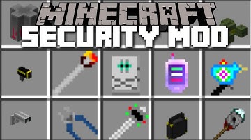 Minecraft SECURITY MOD / FIGHT OFF EVIL ZOMBIE MOBS WITH HIGH SECURITY WEAPONS!! Minecraft