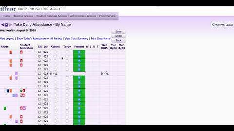 Taking Attendance in Skyward