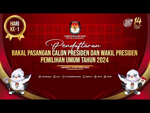 Hari 1 Pendaftaran Bapaslon Presiden &amp; Wapres Pemilihan Umum Tahun 2024