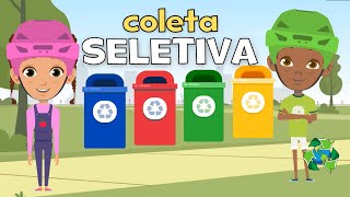 Coleta seletiva - Cores das lixeiras - Reciclar - Meio ambiente - Vídeo educativo - BNCC
