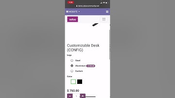 Odoo Community ECommerce Mobile Browser Demo