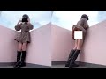 シャツワンピースを強風にめくられる wind upskirt【女装/crossdresser】