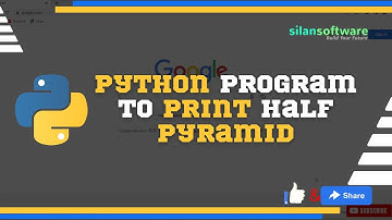 Python program for half pyramid || Silan Software || Pythontpoint.org
