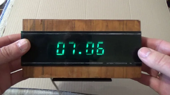 RARE ELEKTRONIKA 6 15M VINTAGE USSR RUSSIAN WOODEN TUBE DIGITAL ALARM CLOCK