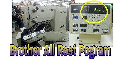 Reset all program, Brother KE 430 FS, BarTack sewing machine
