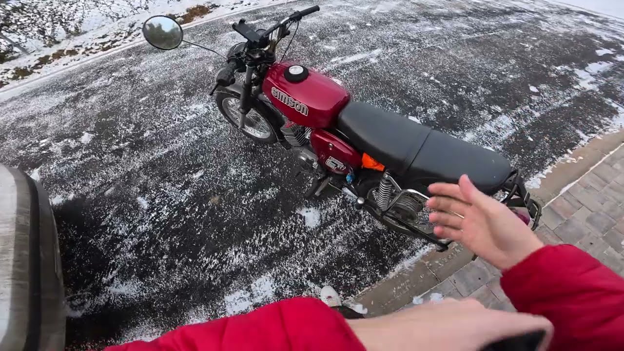 Winter drift ride / Simson 80ccm!!