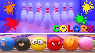 Colors For Kids with Superhero Bowling Ball - Binkie TV