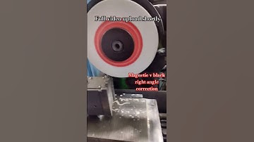 how to magnetic v block right angle correction in surface grinding  | lucky toolroom skills #shorts