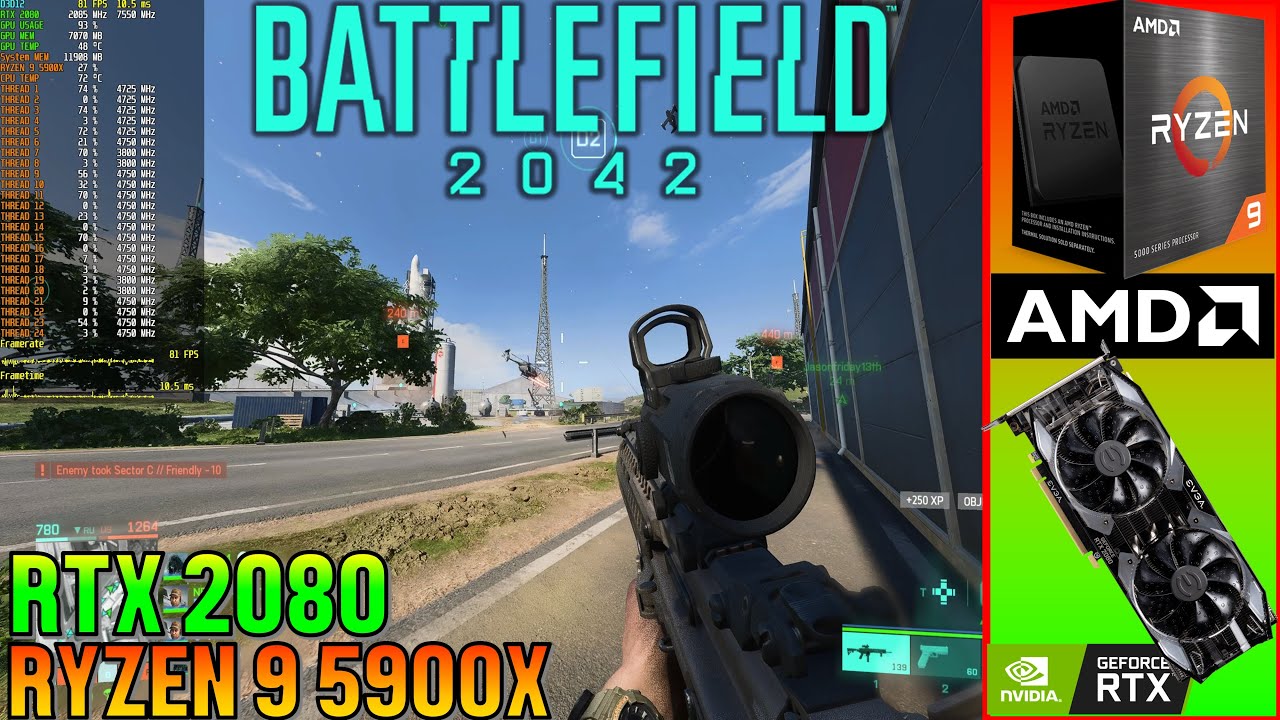 Battlefield 2042 BETA RTX 2080 Ryzen 9 5900X 1440P 144Hz HIGH Settings ...