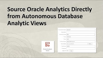 Source Oracle Analytics directly from Autonomous Database Analytic Views