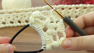 That's incredible...!!!! 👌💯 very easy filled crochet hair band making #crochet #knitting