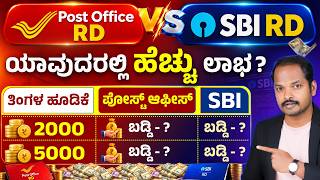 Full Post Office RD vs SBI RD 2026 | ಯಾವುದು ಬೆಸ್ಟ್ ಹೆಚ್ಚು ಬಡ್ಡಿ ಎಲ್ಲಿ ಸಿಗುತ್ತೆ Guide