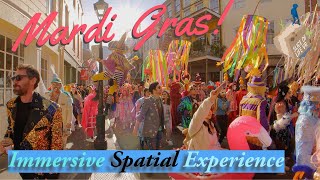 8k 3D Mardi Gras "Fat Tuesday" New Orleans French Quarter - Vision Pro Immersive Experience