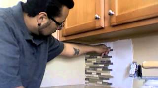 How to install a backsplash ( Backsplashes Unlimited ) pt 1