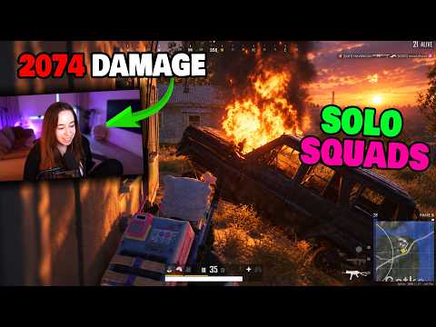 gamer girl tries solo squads...
