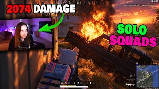 gamer girl tries solo squads...
