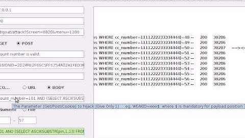 WebGoat v5.3 - Injection Flaws - Blind Numeric SQL Injection