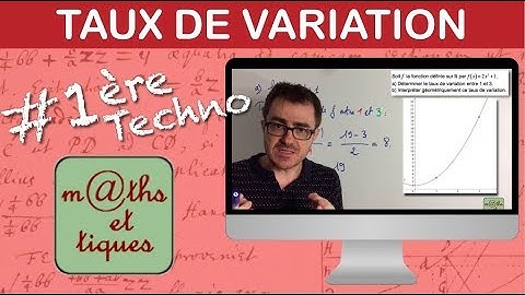 Calculer un taux de variation - Première Techno