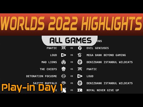 Worlds 2022 Play In Day 1 All Games Highlights By Onivia