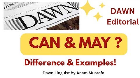 Difference b/w Can and May? | DAWN newspaper reading in Urdu | CSS PMS Preparation