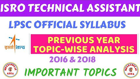 ISRO LPSC Previous Year Topic-wise Analysis | Official Syllabus
