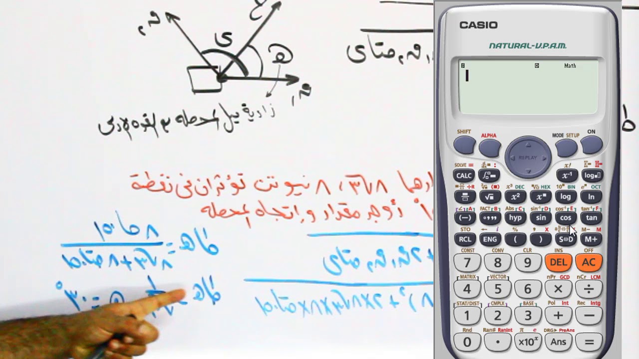 ميكانيكا الصف الثانى الثانوى ( الدرس الاول محصلة قوتان تؤثران فى نقطة ) 2021
