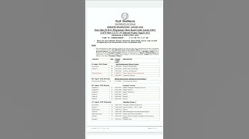 du cbcs 2nd and 4th semester final date sheet released|| August examination 2022||