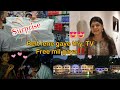 Hubbs Ka Durga Puja Surprise!!😲😲❤🧿#surprise #tv #happy #durgapuja #gift #unboxing #fyp #viralvideo