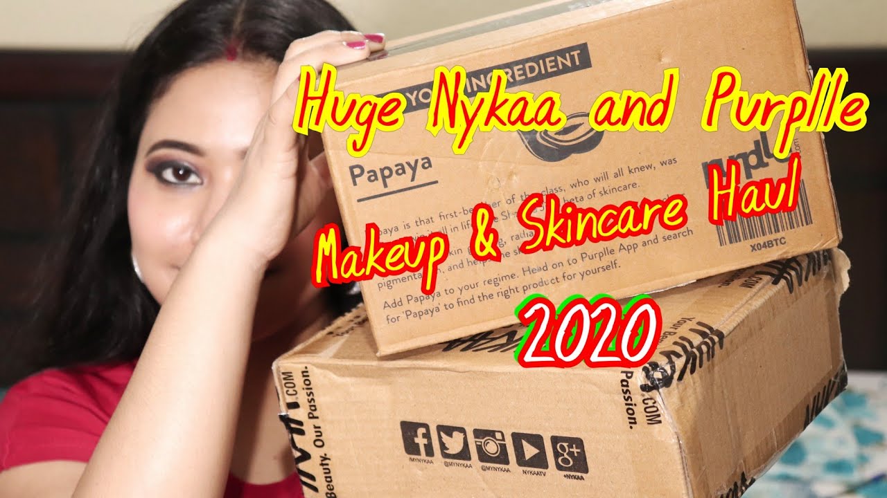 Huge Nykaa &Purplle Makeup Haul Nykaa makeup Haul YouTube