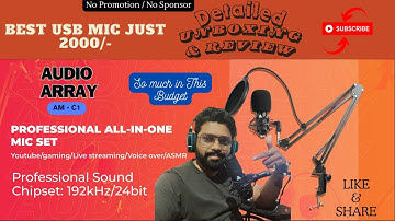Best Budget Mic | Audio Array AM-C1 USB Microphone Kit Review & Unboxing - No Sponsor #trending