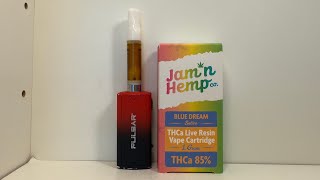 Jam N Hemp Co THCA Live Resin High Potency Cart Blue Dream Sativa Yeat Style