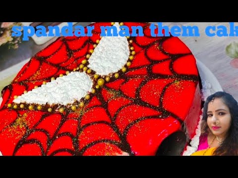 Spader Man Them Cake/Easy Method and easy Decoration - YouTube