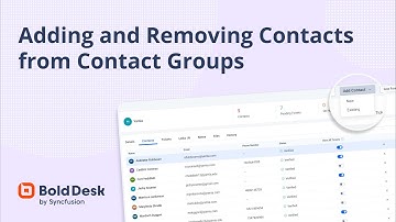 Adding and Removing Contacts from Contact Groups