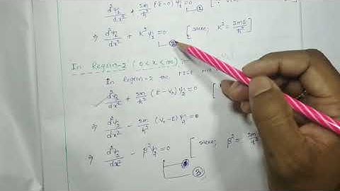 Scattering of Particle by One Dimensional (1D) Potential Step: Energy (E) less than V:-Part-3/3