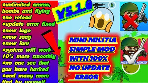 #DA2 mini militia simple V5.1.0 with 100% no update error || by piano and tech shreyas