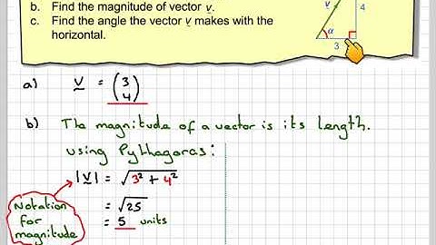 Finding a column vector and magnitude 01