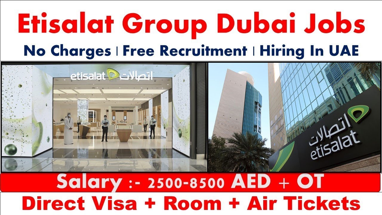 Etisalat Group Jobs In Dubai 2024 dubaijobs jobsindubai YouTube
