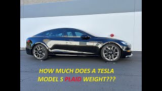 TESLA MODEL S PLAID V1 WEIGHT BEFORE THE TRACK PACK
