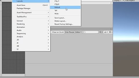 Unity how to reset your layout.