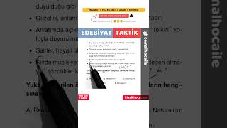 Ayt Edebiyat Soru Çözümü Taktik 62 Eser - Yazar