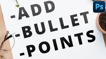 QUICKLY Create Bullet Points In Photoshop (UPDATED)
