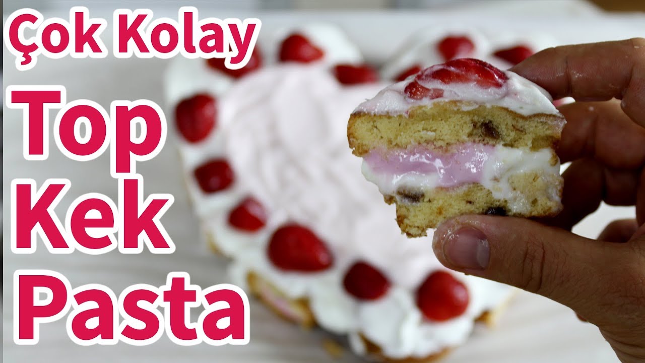 Çok Kolay Dondurmalı Top Kek Kalp Pasta 🍧💗🎂 YouTube