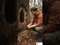 This Tree Looked Dead From Outside… But Inside It Was a Fully Built Survival Shelter #viral #foryou
