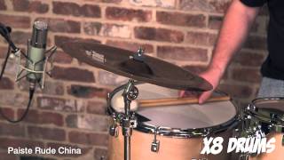 PAISTE RUDE CHINA
http://www.x8drums.com The Paiste Rude China is THE china for a heavy, loud, and dark sound. From the daily enthusiast to the weekend player, youll find an amazing and raw addition to your kit. Excellent for higher volume playing, this loud and nasty china will explode on stage. Features a medium sustain, lively intensity, and the highest quality craftsmanship.
Available at X8 Drums: https://www.x8drums.com/Paiste-Rude-China-p/cy0001122618.htm PAISTE RUDE CHINA