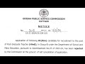 OPSC Post Graduate Teacher in Hindi Rejected List Notification Released 2024