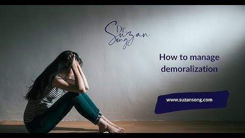 Are you depressed? Perhaps demoralized.